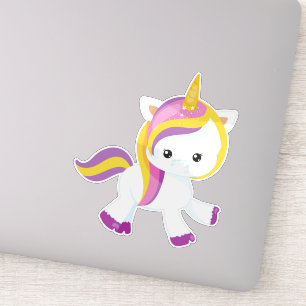 Sticker Cute Unicorn, Magic Unicorn, Kawaii Unicorn