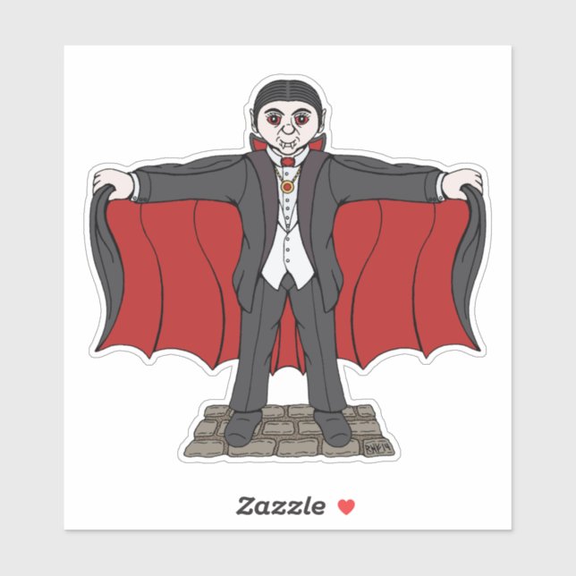 Sticker Cute Vampire/Dracula (Feuille)