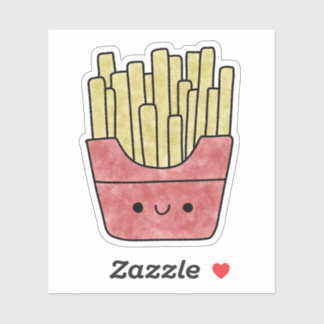 Sticker Cute yummy frites françaises