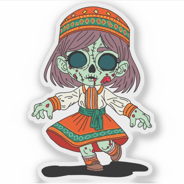Sticker Cute Zombie arménien (Devant)