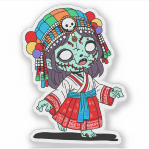 Sticker Cute Zombie coréen