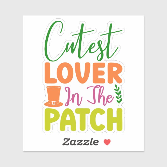 Sticker Cutest Lover in The Patch-60836 (Feuille)