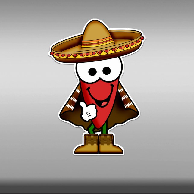 Sticker Cutie Cartoon Rouge Jalapeno Poivre Vinyl (Créateur téléchargé)