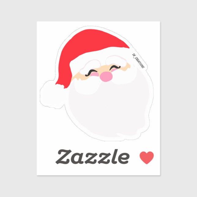 Sticker Cutie Santa Clause Face (Feuille)