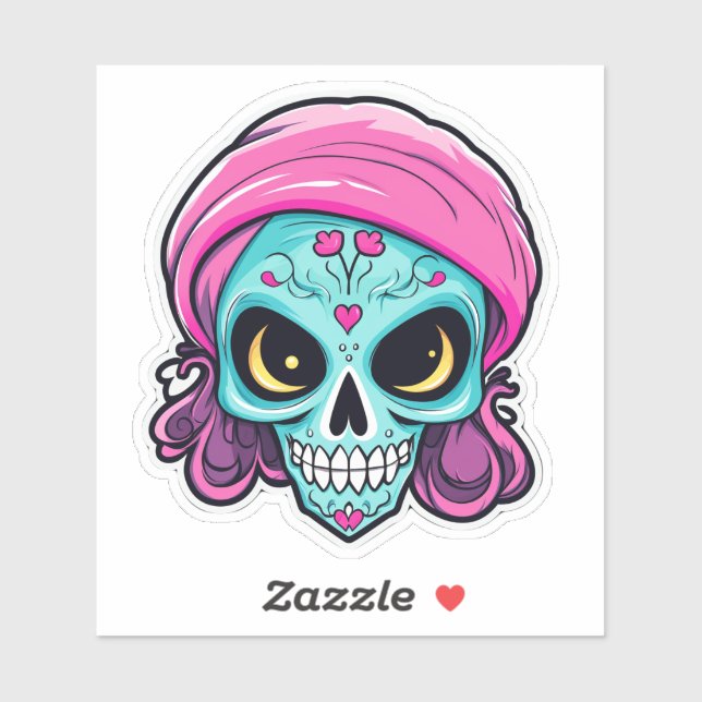 Sticker Cutie Skull (Feuille)