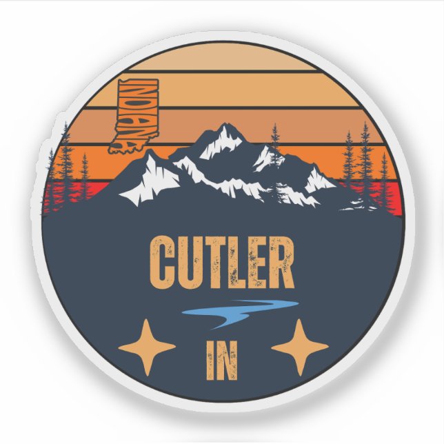 Sticker Cutler, Indiana (Devant)
