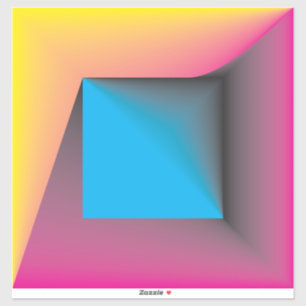 Sticker cyan magenta jaune noir mélangé