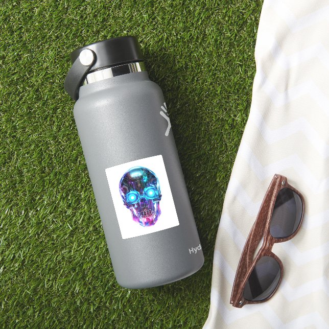 Sticker Cyberpunk Skull King (HydroFlask Insitu)