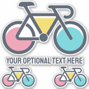 Sticker Cyclisme de texte personnalisé