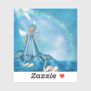 Sticker Cygnes Blanches Et Angel