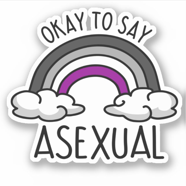 Sticker D'accord pour dire asexué (Devant)