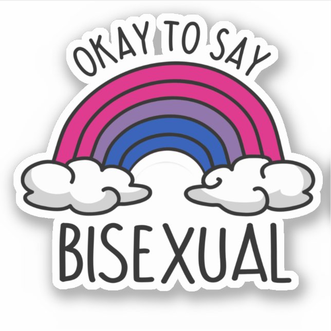 Sticker D'accord pour dire bisexuel (Devant)