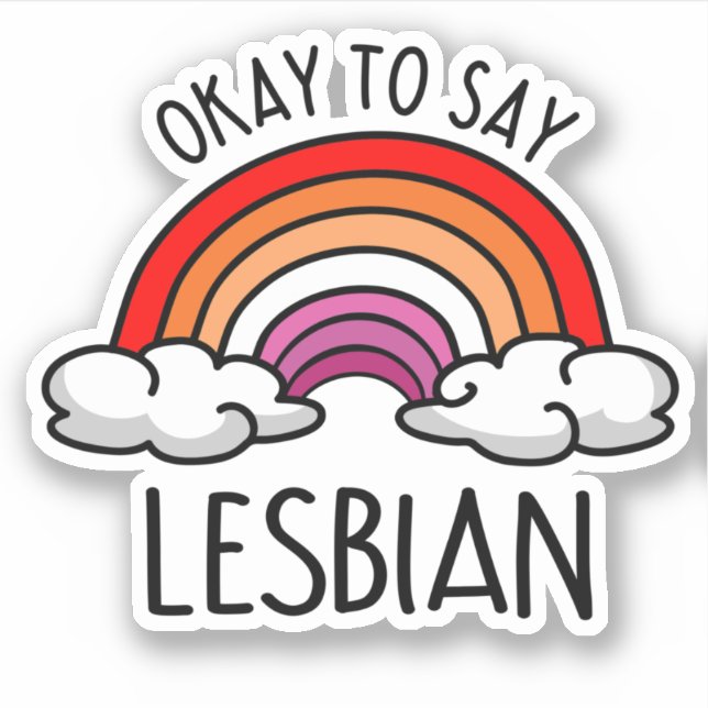Sticker D'accord pour dire lesbienne (Devant)