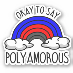 Sticker D'accord pour dire polyamoureux