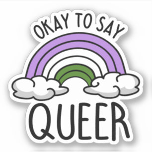 Sticker D'accord pour dire queer