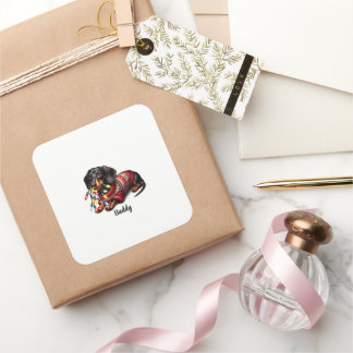 Sticker Dachshund Festive