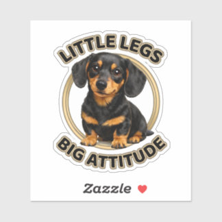 Sticker Dachshund petites jambes grande attitude