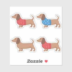 Sticker Dachshund Wiener Chien dans Sweater Set 4