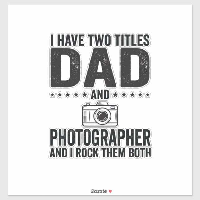 Sticker Dad Photographer Vintage Engraving Shirt Design_1 (Feuille)