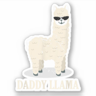 Sticker Daddy Llama Alpaca Funny Amoureux des animaux