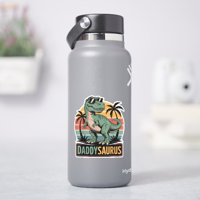 Sticker Daddysaurus T Rex Dinosaur Daddy Saurus (HydroFlask)