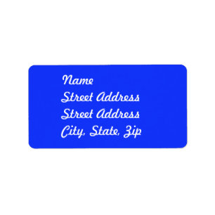 Sticker d'adresse bleu vif