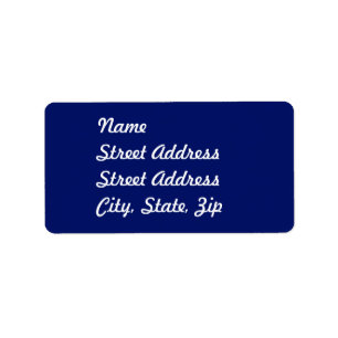 Sticker d'adresse bleue de la marine