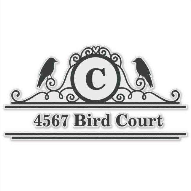 Sticker d'adresse de boîte aux lettres personnalis (Devant)