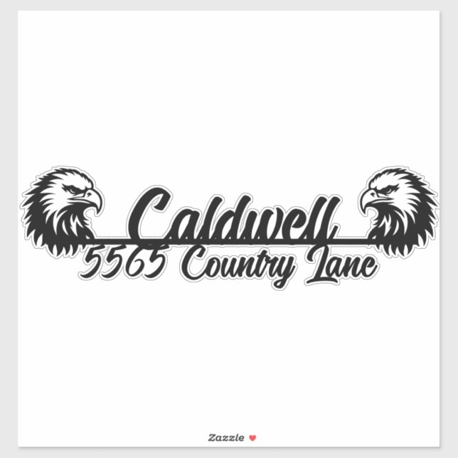 Sticker d'adresse de boîte aux lettres personnalis (Feuille)