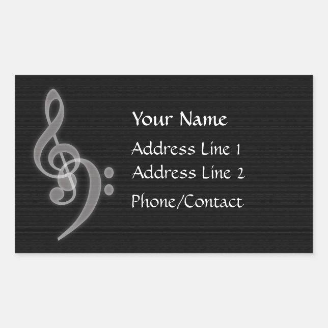 Sticker d'adresse de musique (Devant)