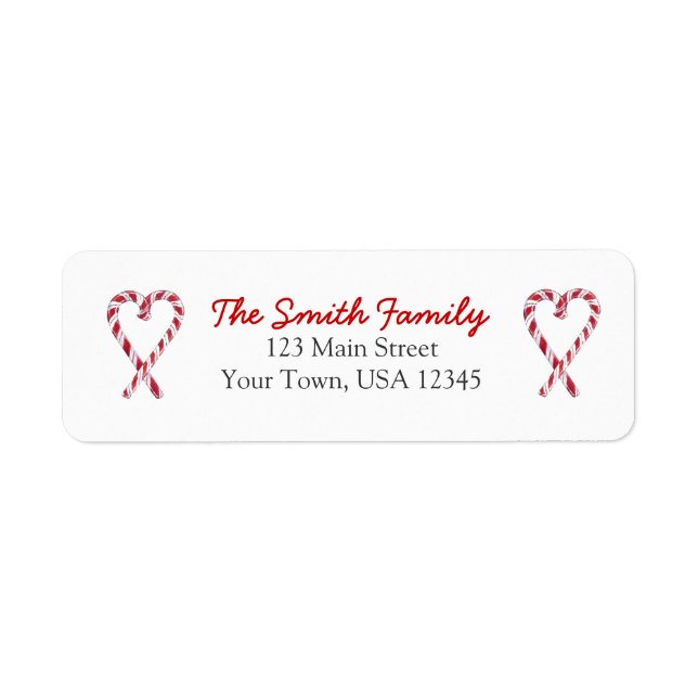 Sticker d'adresse de retour d'amour sucre de canne (Devant)