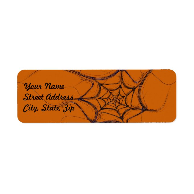 Sticker d'adresse de retour de Spider Web Fract Ar (Devant)