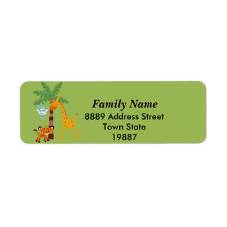 Sticker d'adresse de retour Jungle