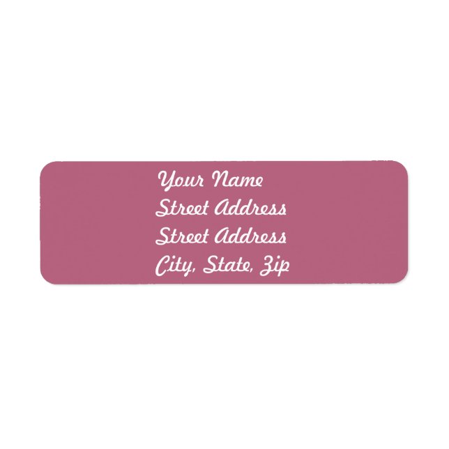 Sticker d'adresse de retour Mauve (Devant)