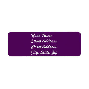 Sticker d'adresse de retour Plum Purple