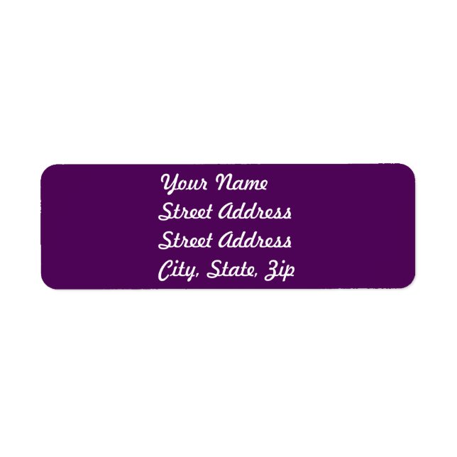 Sticker d'adresse de retour Plum Purple (Devant)