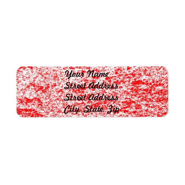 Sticker d'adresse de retour rouge et Marbre blanc (Devant)