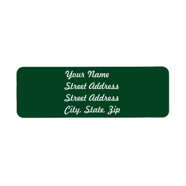 Sticker d'adresse de retour vert forêt (Devant)