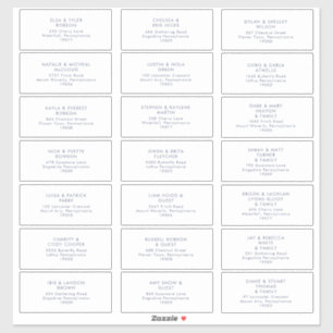 Sticker d'adresse du Mariage de police Dark Navy