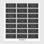 Sticker d'adresse du Mariage moderne en gras noir<br><div class="desc">Voici notre Black Modern Bold Mariage Guest Address Sticker design, une véritable représentation du minimalisme moderne et de l'élégance. Avec son mélange unique d'éléments créatifs et de design chic, ce design est parfait pour ceux qui recherchent une esthétique polie et audacieuse lors de leur journée spéciale. Notre élégante typographie décalée...</div>