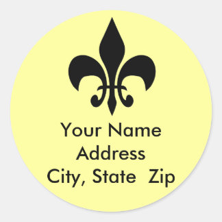 Sticker d'adresse Fleur de Lis