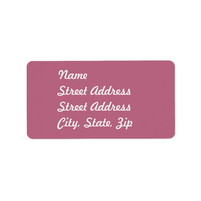 Sticker d'adresse Mauve (Devant)