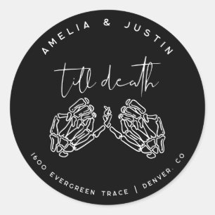 Sticker d'adresse pour Mariage gothique jusqu'à la