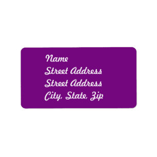 Sticker d'adresse prune violette