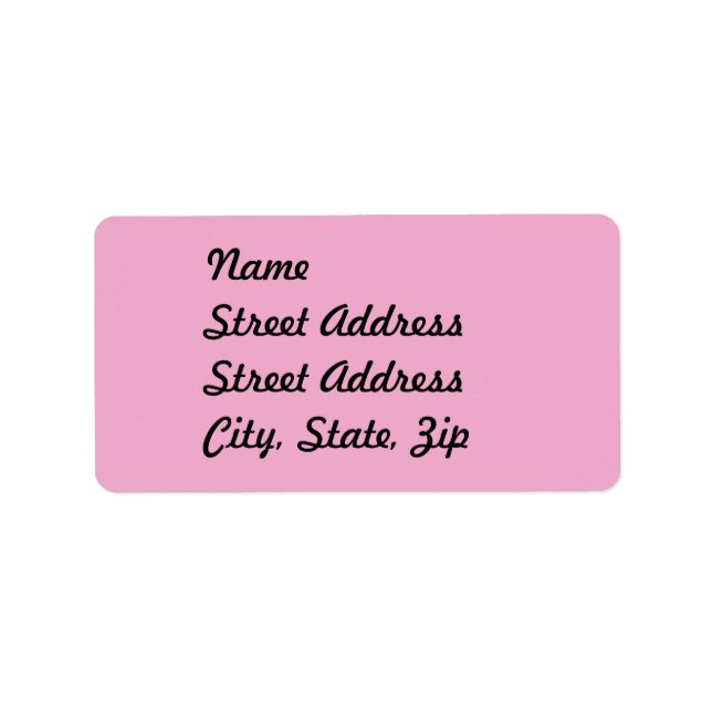 Sticker d'adresse rose pastel clair (Devant)