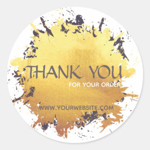 Sticker d'affaires Merci rond