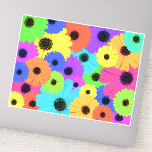 Sticker Daisées ou Marigolds Motif psychédélique coloré