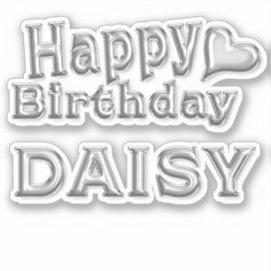 Sticker Daisy Happy Birthday