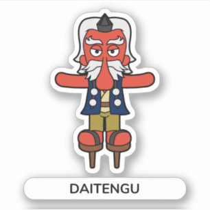 Sticker Daitengu, le guerrier japonais des montagnes
