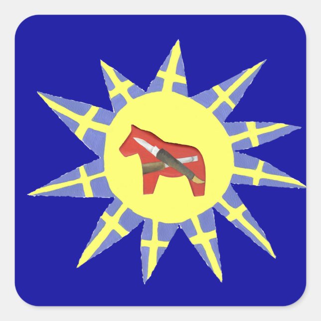 Sticker Dala Sunburst de Woodcarver (Devant)
